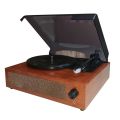 Portable Gramophone Vinyl Record Player Vintage Classic Turntable Phonograph with Built-in Stereo Speakers - multicolour.