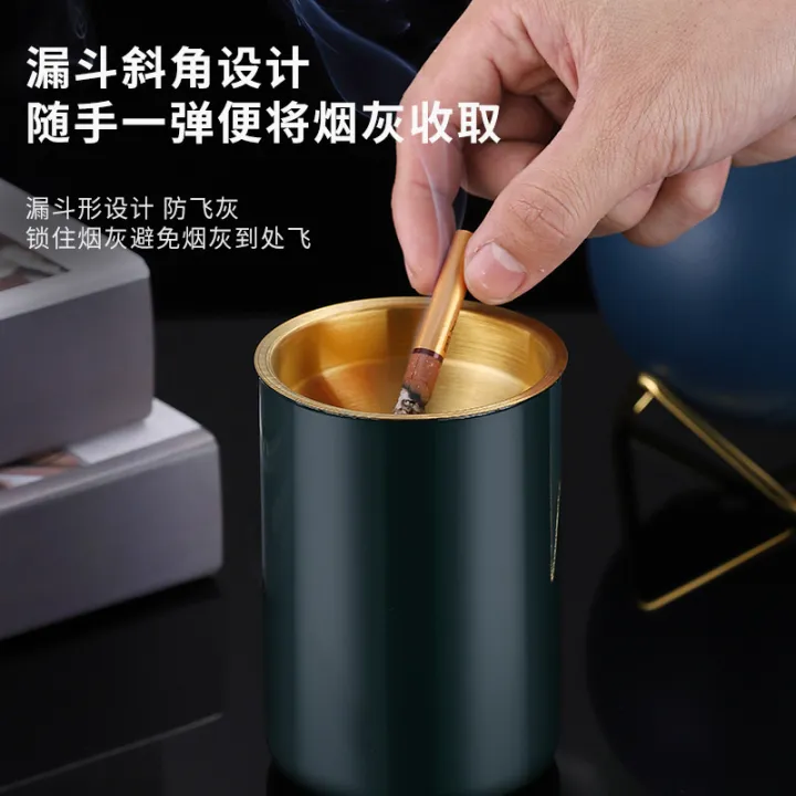 Stainless%20steel%20creative%20car%20funnel%20metal%20anti%20fly%20ash%20office%20business%20ashtray%20-%20Image%203