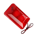 Mini Piezo Strobe Light Siren 12V Wired Alarm with Hi Sound 115dB.