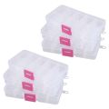 JAERBEE 6Pcs 10 Grid Electronic Component Parts Kits Plastic Storage BoX Case.