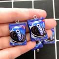 10pcs Resin Flatback Chocolate Biscuit Earring Charms Simulated Snacks DIY Crafts Phone Case Embellishment Bead Jewlery Make D94.