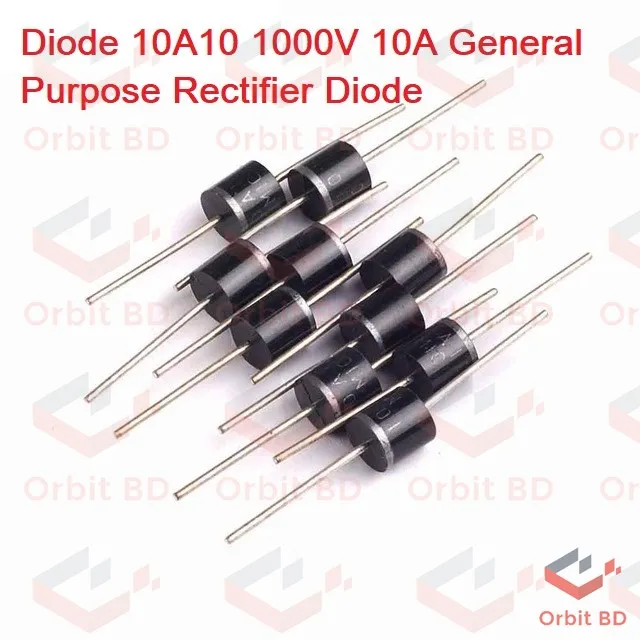 5Pcs-%20Diode%2010A10%201000V%201KV%2010A%20General%20Purpose%20Rectifier%20Diode%2010A10%20Silicon%20Junction%20Diode%20R-6%20Package%20-%20Image%204