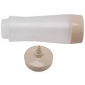 2X Squeeze Bottle Kitchen Accessories Gravy Boat Plastic Sauce Vinegar Oil Ketchup Gravy Dispenser Beige + Transparent.
