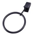 72 Pack Rings Curtain Clips Strong Metal Decorative Drapery Window Curtain Ring with Clip Interior Diameter Black.