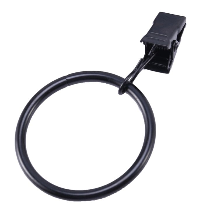 72%20Pack%20Rings%20Curtain%20Clips%20Strong%20Metal%20Decorative%20Drapery%20Window%20Curtain%20Ring%20with%20Clip%20Interior%20Diameter%20Black%20-%20Image%207