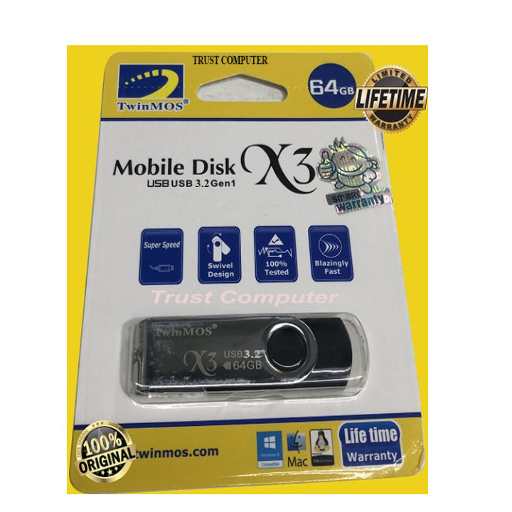 TwinMOS%20X3%20Ultra%2064GB%20USB%203.2%20Black-Silver%20Pen%20Drive%20-%20Image%202