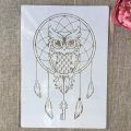 Stencil for Wall & Fashion Painting Template 10in by 8in.. 