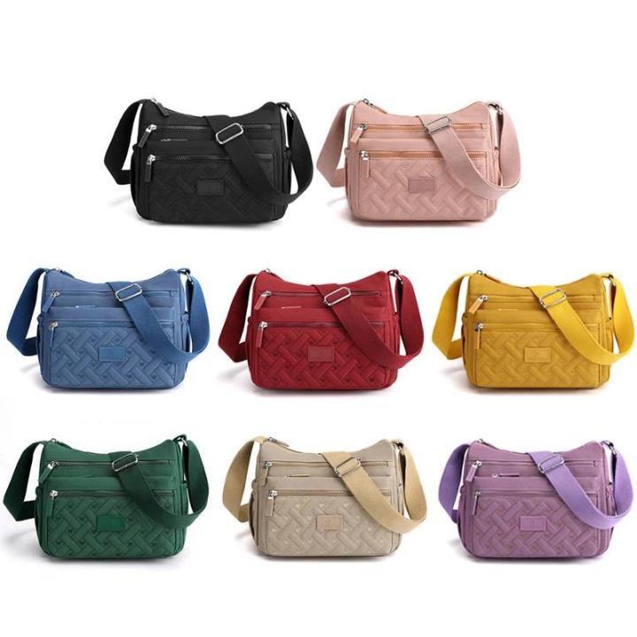 XOUHAM%20Women%20Shoulder%20Crossbody%20Bag%20for%20Women%20Waterproof%20Solid%20Color%20Black%20Pink%20Casual%20Nylon%20Ladies%20Handbag%20Messenger%20Bag%20-%20Image%203