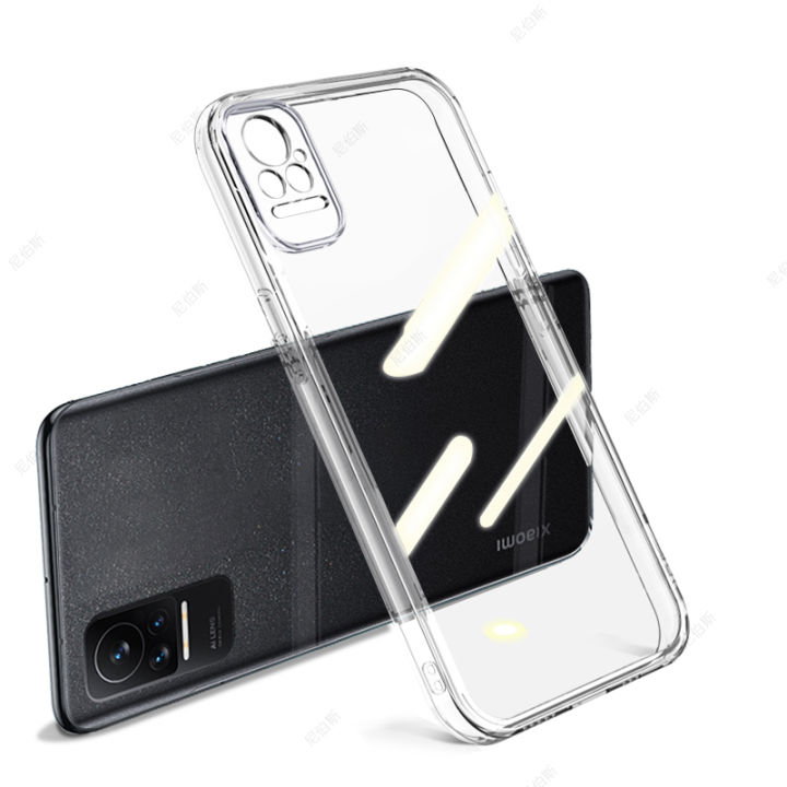 lthmy for Xiaomi Civi 1S case soft semi-transparent black silicone flexible shockproof cover skin yellowing-resistant crystal clear jelly casing