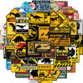 10/60pcs Jurassic World: Dominion Danger Stay Away Wild Zone Dinosaur Decal PVC Car Warning Stickers Danger Banning Sticker.