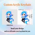 Custom Anime Acrylic Keychain Personalized Logo Cartoon Pendant Photo Clear Flash Charms Hologram Designer Key Chain. 