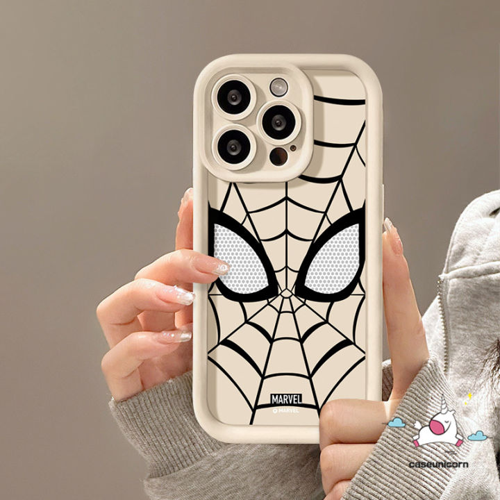 Cartoon%20Cool%20Spider-Man%20Eyes%20Case%20Compatible%20For%20IPhone%207Plus%2013%2015%2014%2012%2011%20Pro%20Max%208%206%207%206S%20Plus%20X%20XR%20XS%20MAX%20SE%202020%20Fashion%20Brand%20Marvel%20Couples%20Angel%20Eyes%20Shockproof%20Soft%20Case%20-%20Image%202
