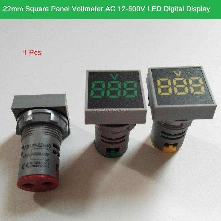 22mm%20SQUARE%20AC%20VOLT%20Meter%2012-500V%20Voltage%20Meter%20Panel%20Mount%2022mm%20Square%20Panel%20Voltmeters%20Tools%20Sets%20-%20Image%203