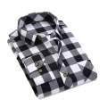 New Smart Looking Trendy Cotton Black & White Check Oxford Long Sleeve Casual Shirt For Men By Smart Eshop(DK).