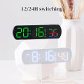 Digital Clock Electronic 12/24H LED Adjustable Brightness Alarm Clock With Temperature Display For Living Room Office Bedroom Decor.
