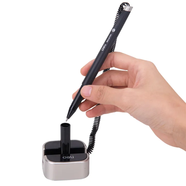 Deli%20E6797%20Black%20Gel%20Ink%200.7mm%20Desk%20Pen%20Stand%20-%20Image%203