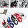 Floveme 1 Meter Velcro Strap Cable Organizer Wire Winder Tool For Managing Earphone Headphone Mouse Keyboard Charging Cable Desktop PC Cable Management - Blue. 