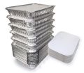 Aluminum Foil Food Container Box 660 ml, 0.5 kg to 1 kg Storage, Pack of 30 Pcs. 