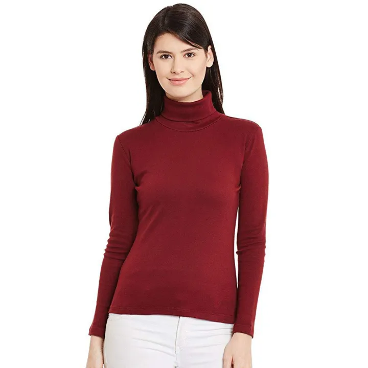 Women's%20High%20Neck%20Sweater%20Maroon%20-%20Image%202