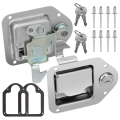 Truck Tool Box Latch Stainless Steel Toolbox Paddle Lock Spare Parts Accessories Handle with Keys for Truck RV Trailer. 