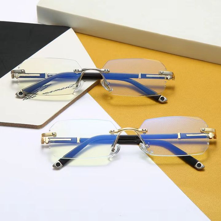 Rimless%20anti-blue%20light%20color-changing%20glasses,%20men's%20diamond%20cut-edged%20flat%20glasses,%20business%20square%20glasses%20frames,%20and%20myopia%20glasses%20-%20Image%203