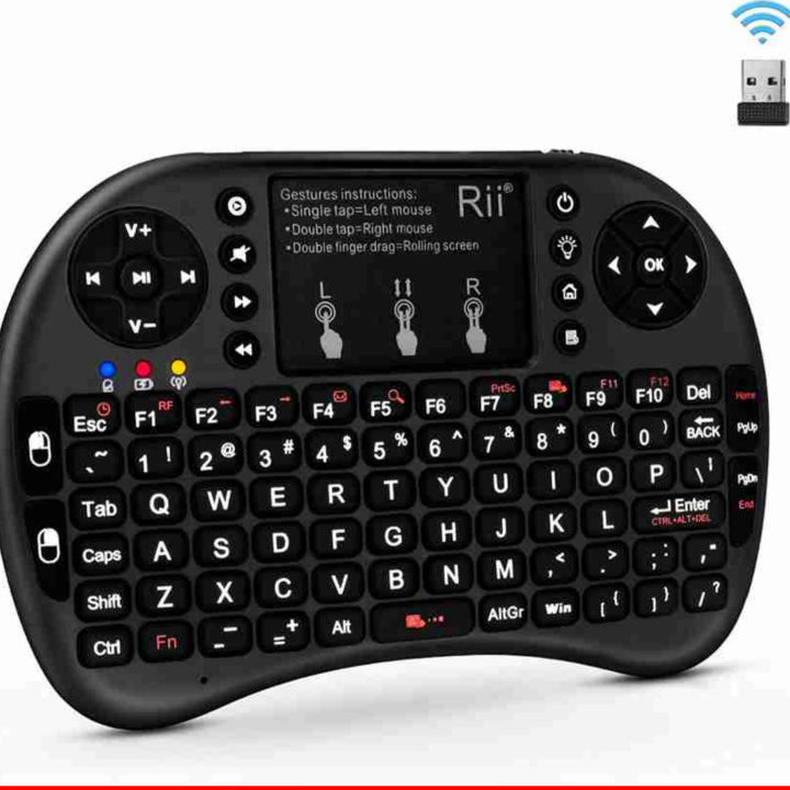 Backlit Mini Keyboard With Touchpad Mouse: Wireless Combo For Gaming And Media Control