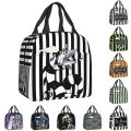 Beetlejuice Sandworm Insulated Lunch Bag for Women Portable Tim Burton Horror Movie Cooler Thermal Lunch Box Work Picnic Bags.