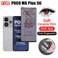 For Poco M6 Plus Phone Case Poco C61 C65 M6 4G M6 5G Anti-peeping Tempered Glass Screen Protector. 