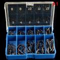 100Pcs/lot fishing hooks High carbon steel Black Bait Holder Fish Hook Set SEVICH. 