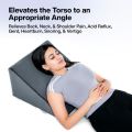 Wedge Pillow Foam | Orthopedic Wedge Cushion for Back Support, Sleeping, Leg Elevator, Pregnancy, GERD, Anti Snoring (Dark Grey, 18 x 17.5 x 11 Inch).