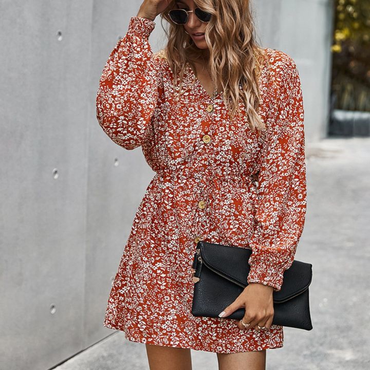 Autumn%20Floral%20Elegant%20Women%20Dress%20Long%20Sleeve%20Casual%20Beach%20Boho%20Loose%20Lace%20Up%20Sexy%20Dresses%20Woman%20Orange%20XL%20-%20Image%204