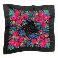 Russian Scarf Ethnic Pareo Slavic Headscarf Floral Ukrainian Women Hair Wrap Hijab 70cm Cashew Retro Muslim Bandana Kerchief.