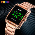 SKMEI 1505 Digital Sport Watches Rectangle Gold Wristwatch for Male LED Stopwatch Touch Watch For men. 