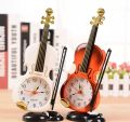 Home Desktop Decoration Creative musical modelling Table Clock Austria Vienna musicianly Gifts Realistic Violin alarm clock. 