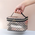 for Home Office Accessories Cosmetic Bag Love Makeup Bags Mesh Cosmetic Bag Portable Travel Zipper Pouches. 