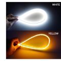 1 set 2 piss universal dual color 45cm drl LED Surface Surface Stripes Flexible Guide Stripes DC 12V Waterproof Auto Day Light. 