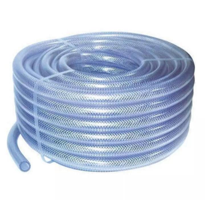 Water Hose Pipe Clear Flexible PVC for Car Bike Wash, Garden, Irrigation, LPG Gas, Oil Transfer Pipe-20Feet