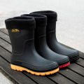 High-end rain boots men's closed rainproof waterproof shoes, high long non-slip rain boots, corseted work shoes, rubber shoes, fishing shoes. 