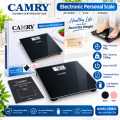 CAMRY EB9650 Premium Electronic Personal Weighing Scale High-Precision 180kg Digital Body Weight Scale with Tempered Glass Platform, Auto On/Off & Low Battery Indicator. 