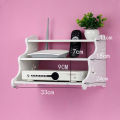 Double Layer Wall Mounted Wifi Router Stand Wifi Router Storage Rack Set 3 Layer Wifi Storage Rack. 