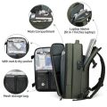 Vacpack Vacuum Compression Backpack Airback with Pump Men Waterproof Expandable Carry On Travel Backpack 17 inch Laptop Backpack.