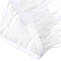 【Customer favorite】 2.2 Yards Satin Ribbon 3-4inch Ostrich Feathers Satin Ribbon White Ostrich Feathers Trim Satin Ribbon White Fringe Satin Ribbon Craft Feather Boas. 