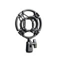 Universal Black Plastic Studio Microphone Shock Mount Desktop Holder Stand for Condenser Microphone Plastic Materials. 