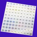 Nail Polish Color Gel Varnish Number Sticker Label 1-100/101-200/201-300 Mark Numbering Manicure Waterproof Laser Label Sticker.
