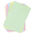 A5 Colorful 6-Hole Punched Ruled Refills Inserts for Organizer Binder, 5-Color Loose Leaf Planner Filler Paper,50 Sheets. 