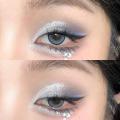 4-Color Glitter Blue Eyeshadow Palette Matte Fine Flash Acrylic Eye Shadows Palette Long Lasting Waterproof Eye Makeup Cosmetics. 