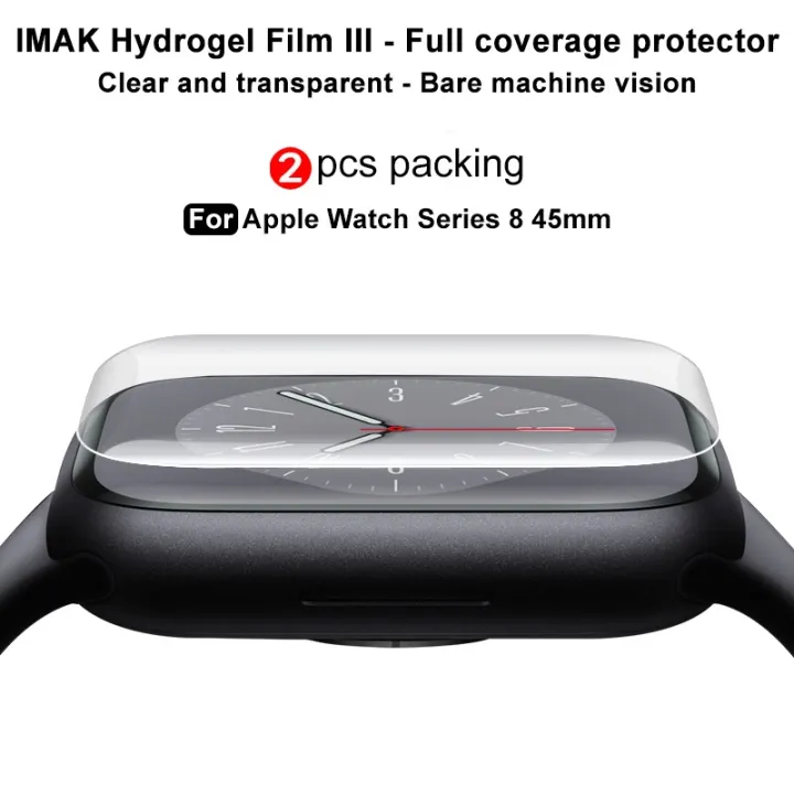 For%20Apple%20Watch%20Series%208%2045mm%202pcs%20imak%20Curved%20Full%20Screen%20Hydrogel%20Film%20Protector%20-%20Image%204