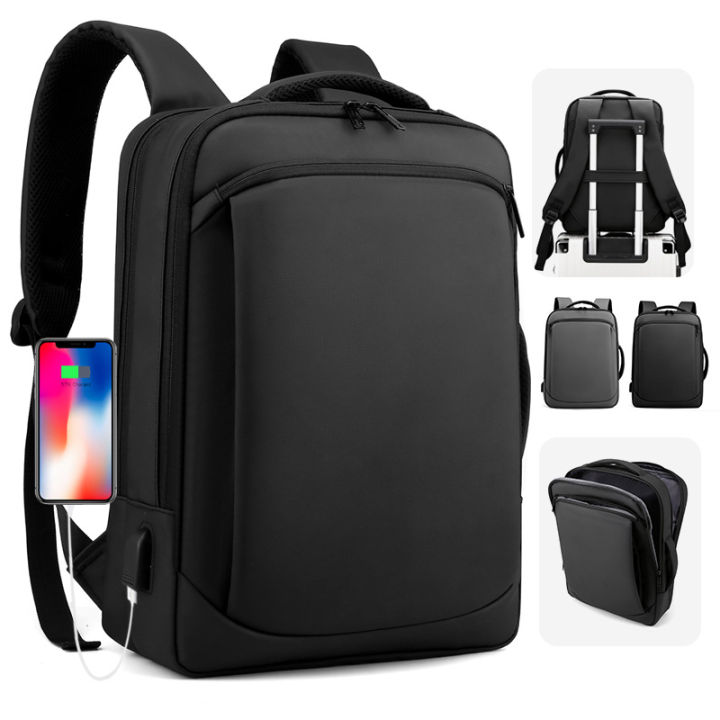 New Men's Backpack Commute Minimalist Business Travel Backpack Student Schoolbag Oxford Cloth Laptop Bag