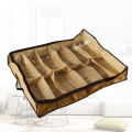 Transparent Shoe Box Protective Household Moisture-Proof Shoe Storage Bag Nonwoven 12 Grid Shoes Organizer for Closet.