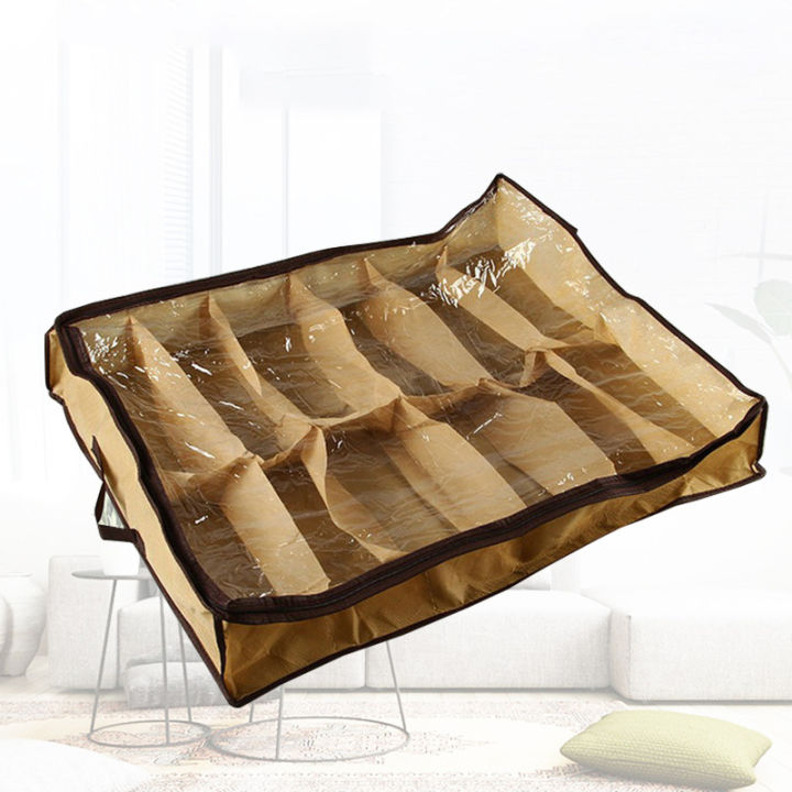 Transparent%20Shoe%20Box%20Protective%20Household%20Moisture-Proof%20Shoe%20Storage%20Bag%20Nonwoven%2012%20Grid%20Shoes%20Organizer%20for%20Closet%20-%20Image%207